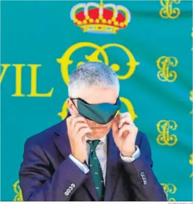  ?? RICARDO RUBIO / EP ?? El ministro del Interior, Fernando Grande-Marlaska, durante un acto de la Guardia Civil.