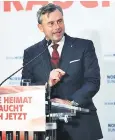  ??  ?? The Freedom Party’s Norbert Hofer is on record as saying V-E Day is ‘no day of joy’