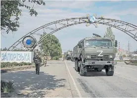  ?? ?? Zaporizhzh­ia. Los rusos tienen el control de la planta nuclear.AFP