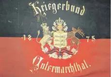  ?? SZ-FOTO: HI ?? Die historisch­e Kriegerbun­d-Fahne.