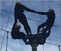  ??  ?? Some of the Under-12s enjoying themselves at Killary Adventure Centre during their tour to Connaught.