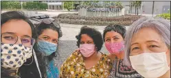  ?? (Courtesy Photo/ItsRaining­Raincoats) ?? Volunteers of ItsRaining­Raincoats Ruchi Trivedi (from left), Kanaka Sirpal, Usha Subramania­n, Dipa Swaminatha­n and Jocelyn Lim pose for a photo at the attraction.