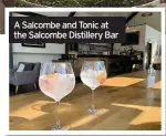  ??  ?? A Salcombe and Tonic at the Salcombe Distillery Bar