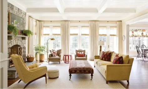  ?? PHOTOS: ANGIE SECKINGER/MARIKa MEYER INTERIORS ?? Interior designers such as Marika Meyer are seeing a trend toward warm neutral colours and antique furniture in warm wood tones.