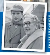  ??  ?? EVER POPULAR: Silvey at St Martin’s Theatre, top left, in a production of the play in 1994 and, left, Christie with her grandson in 1955