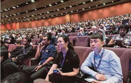  ?? PIC BY ASYRAF HAMZAH ?? Some of the attendees at the 9th World Urban Forum in Kuala Lumpur recently.