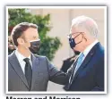  ??  ?? Macron and Morrison.