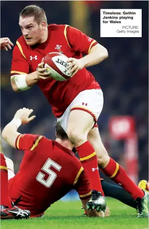  ?? PICTURE: Getty Images ?? Timeless: Gethin Jenkins playing for Wales