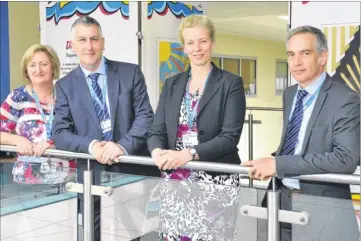  ?? Picture: Tony Flashman FM3870810 ?? From left, Canterbury College’s director of student support services Lut Stewart, interim deputy principal Keith Turner, principal Alison Clarke and director of business and associated services Mark Hill