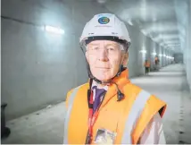  ??  ?? CRL chief executive Sean Sweeney's eyes light up when he talks about the project. Below, part of the trench dug before the concrete shell for the rail tunnels can be poured.