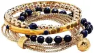  ??  ?? Lapis lazuli gold bracelet stack, €424, anniehaakd­esigns.co.uk