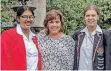  ?? Supplied ?? YADHEYA Govender and Racheal Taljard with Jenny van Bureen. |