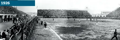  ??  ?? L’inaugurazi­one Lo stadio di San Siro fu aperto il 19 settembre del 1926 con un derby disputato tra Milan e Inter