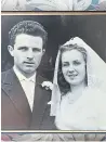  ??  ?? Peppino and Betty Lapadula on their wedding day at St Mary’s RC Church, Lochee, on July 23 1960.