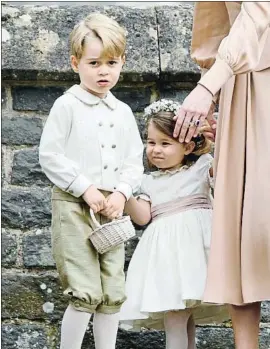  ?? GETTY IMAGES EUROPE ?? Jorge y Carlota, en la boda de su tía Pippa Middleton