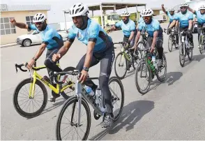  ??  ?? The Eastern Fleet Cycling Team. (SPA)