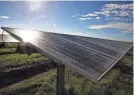 ?? MALCOLM DENEMARK/USA TODAY NETWORK ?? Solar panels soak up the sun at Florida Power & Light Ibis Solar Energy Center in south Palm Bay, Fla.