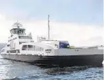  ?? /CORVUS ENERGY ?? The battery-powered Ampere, launched in 2015, can transport up to 120 cars and 300 passengers across Norway's longest fjord.