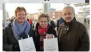  ?? FOTO DIRK VAN DE VELDE ?? Patricia Jorissen, Thérèse Sleghers en Wim Van den Wildenberg­h.