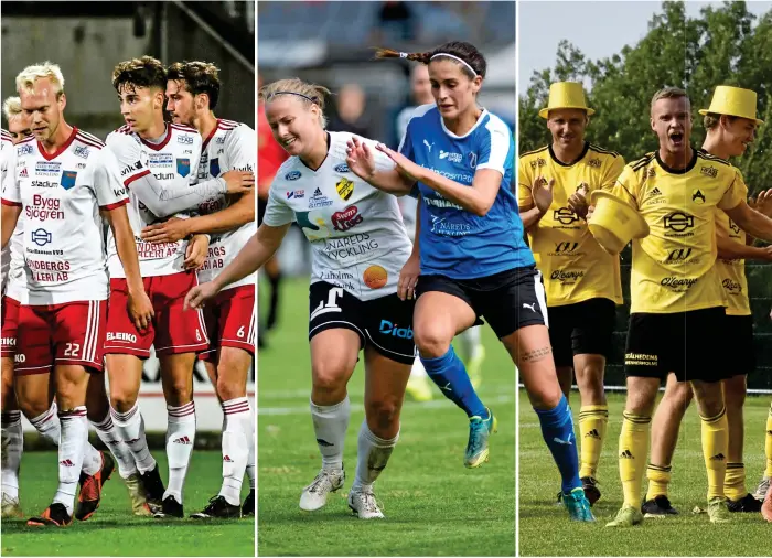  ?? Bild: Hp/arkiv ?? Svenska Fotbollför­bundet väljer att skjuta fram seriestart­en i division 2 och 3 herrar och divisioner 1 damer och göra om serierna till enkelserie­r.