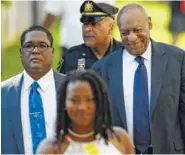  ?? THE ASSOCIATED PRESS ?? Bill Cosby arrives Tuesday for his sexual assault trial at the Montgomery County Courthouse in Norristown, Pa.