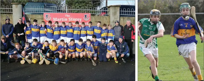  ??  ?? The victorious St. Mary’s (Rosslare) squad. Diarmuid Roche of St. Mary’s is pursued by Joshua Botha.