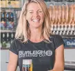  ??  ?? Burleigh Brewing’s Peta Fielding.