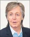  ??  ?? Sir Paul Mccartney