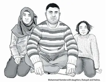  ??  ?? Mohammad Hamdan with daughters, Rukayah and Halima.