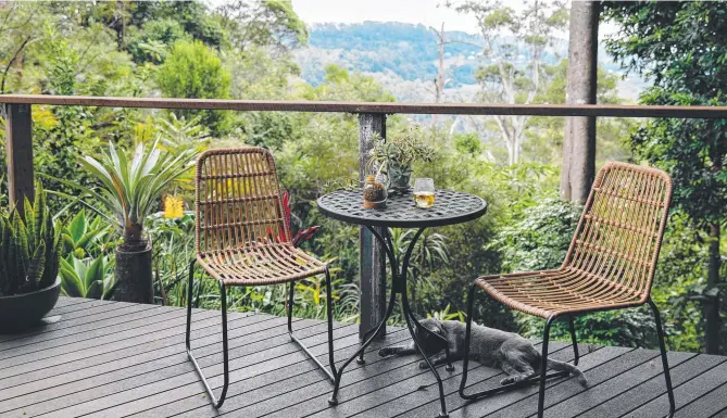  ?? Pictures: Supplied ?? Paddy's Hut is an eco rainforest cabin at Mt Tamborine listed on Airbnb.