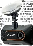  ??  ?? DISCREET:The MiVue 766 fits neatly on your windscreen
