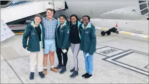  ?? Photo: Facebook/matrics in Antarctica ?? Ayakha Melithafa from COSAT in Khayelitsh­a, Cobus Burger from Hoërskool Duineveld in the Northern Cape, Boiketlo Lamula from Sedaven High School in Gauteng, Thea Earnest from Mountview Secondary School in Kwazulu Natal and Kelby Barker from Diocesan School for Girls in the Eastern Cape are headed to Antartica.