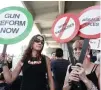  ??  ?? Protesters take part in a rally for gun-control in Fort Lauderdale. (AFP)