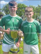  ?? ?? Tadhg McCarthy and Josh Madden were part of the St Colman’s U14 A team that won the county final.