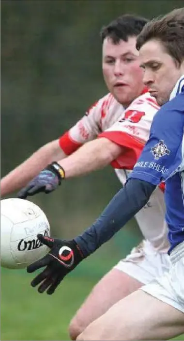  ??  ?? Eoin Feeley’s fine point set Slane on their way to a welcome championsh­ip win over Boardsmill.