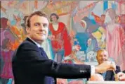  ?? AFP ?? Emmanuel Macron casts his ballot in Le Touquet.