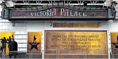  ??  ?? The cast of Hamilton, above, will hit the Victoria stage late due to a 200-year-old drain