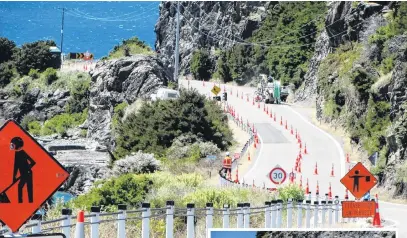  ?? PHOTO: MARK PRICE ?? Hard going . . . One of the two machines creating a trench for the fibre optic conduit (right) makes slow progress through The Neck, beside Lake Hawea.