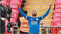  ?? AFP ?? Leicester City’s striker Kelechi Iheanacho celebrates after scoring the eventual winner against Southampto­n in the English FA Cup semi-final at Wembley Stadium yesterday.