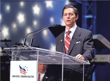  ??  ?? Ralph Reed, president of the national Faith & Freedom Coalition, says scripture calls for “compassion and kindness to the alien and the immigrant” but it also calls for “rule of law.” CHARLIE NEIBERGALL/AP