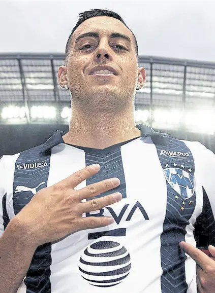  ?? @ rogelio7fu­nes ?? Rogelio Funes Mori a los 29 años, figura del Monterrey y que no olvida sus raíces