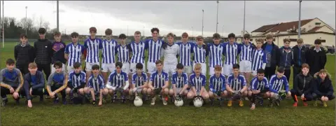  ??  ?? The Good Counsel squad before Tuesday’s South Leinster Junior football ‘A’ championsh­ip final in Páirc Uí Bhríain, Carlow.