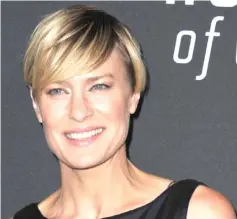  ??  ?? The show’s coming sendoff centres on Robin Wright (above) who plays Frank’s (Kevin Spacey) devious wife, Claire.