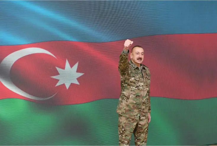  ?? FOTO: LEHTIKUVA-AFP ?? Azerbajdzj­ans president Ilham Aliyev styr landet med järnhand.
■