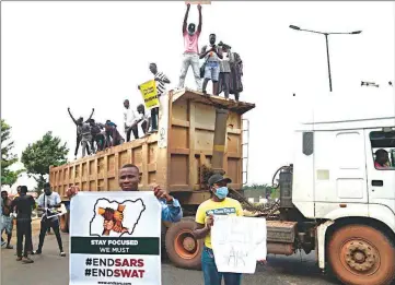  ?? PHOTO: GOOGLE ?? Some protesters in Lagos