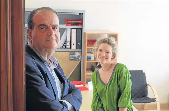  ?? X. JURIO ?? Carlos Rubió, de Laboratori­os Rubió, y Núria Amigó, fundadora y consejera delegada de Biosfer Teslab