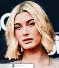  ??  ?? ... in das Model Hailey Baldwin