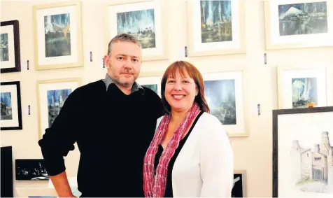  ??  ?? ART OF THE CITY: Cheryl and Alan Gerrard have enjoyed 10 years at Theartbay in Fenton.