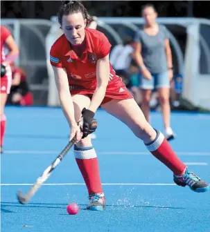  ?? ?? Kerri Smith, in action for Marlow Hockey Club Ladies 1sts this season.