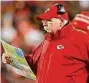  ?? David Eulitt/Getty Images ?? Chiefs head coach Andy Reid looks on against the Bengals during the second quarter in the AFC Championsh­ip Game on Jan. 29 in Kansas City, Mo.